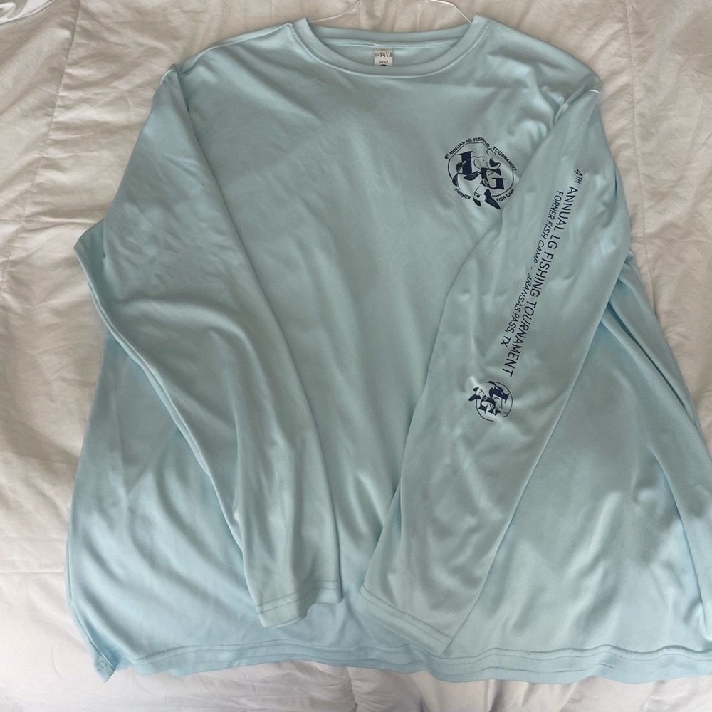 Light Blue XL fishing Tee